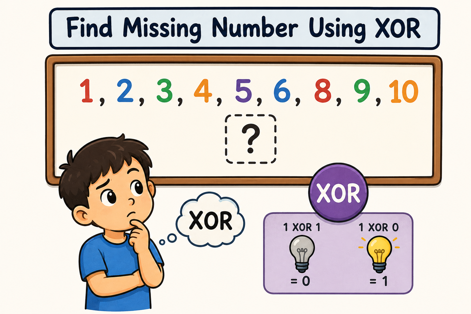 Find the Missing Number Using XOR