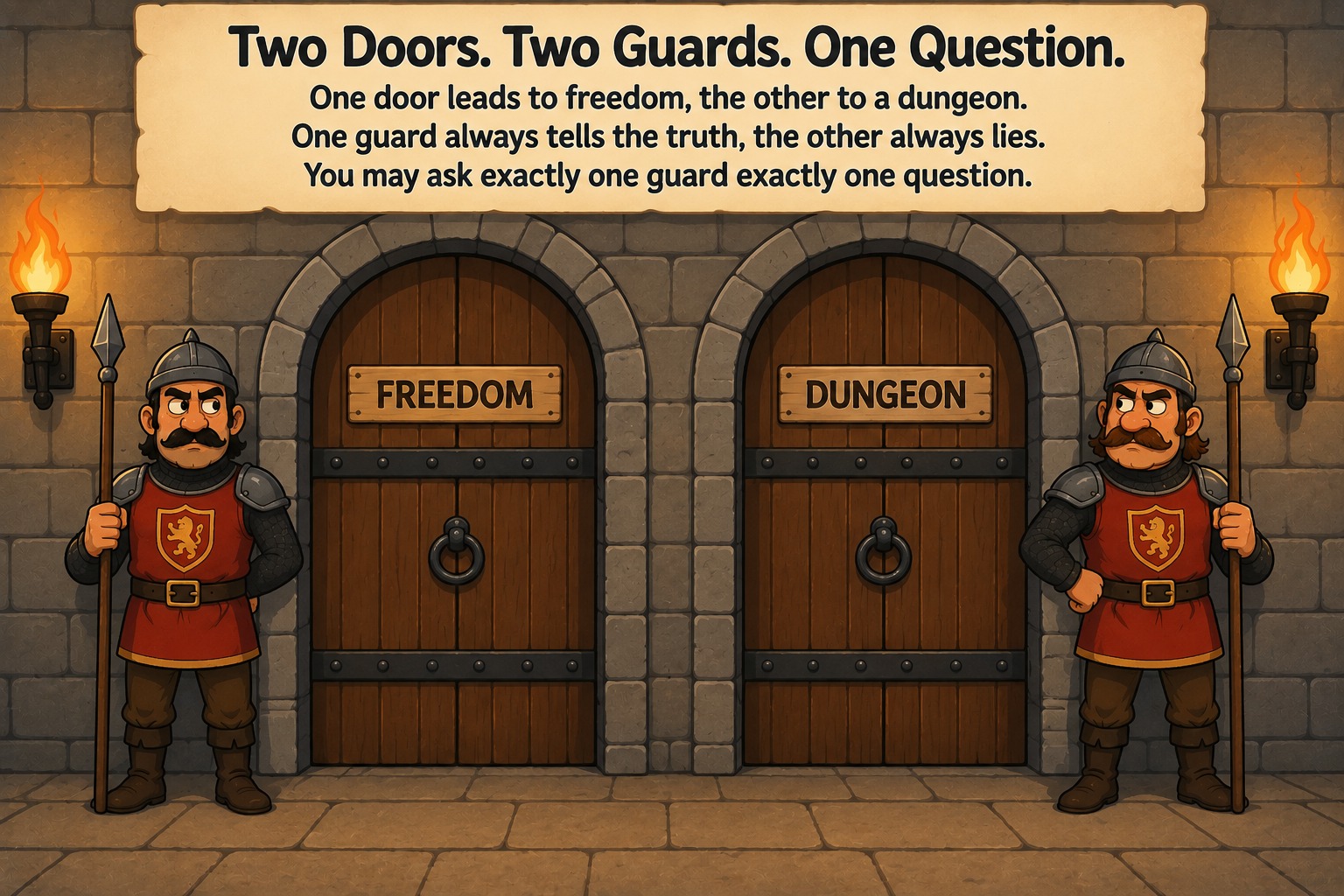 Two Doors and Two Guards