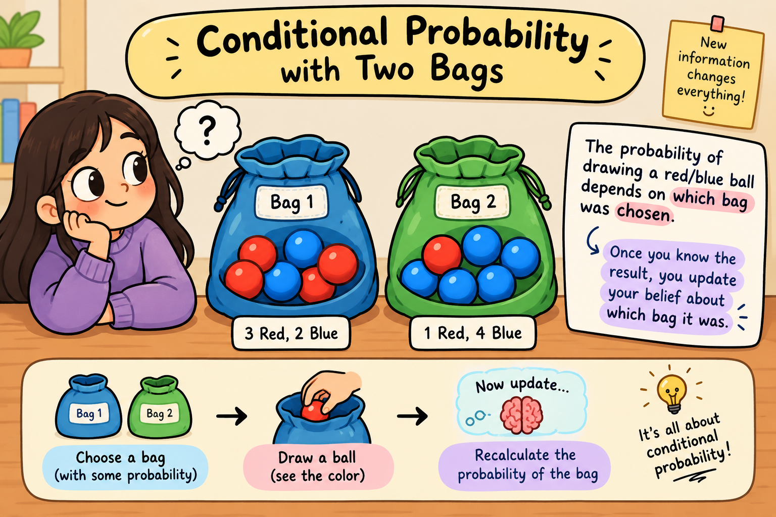 Conditional Probability with Two Bags