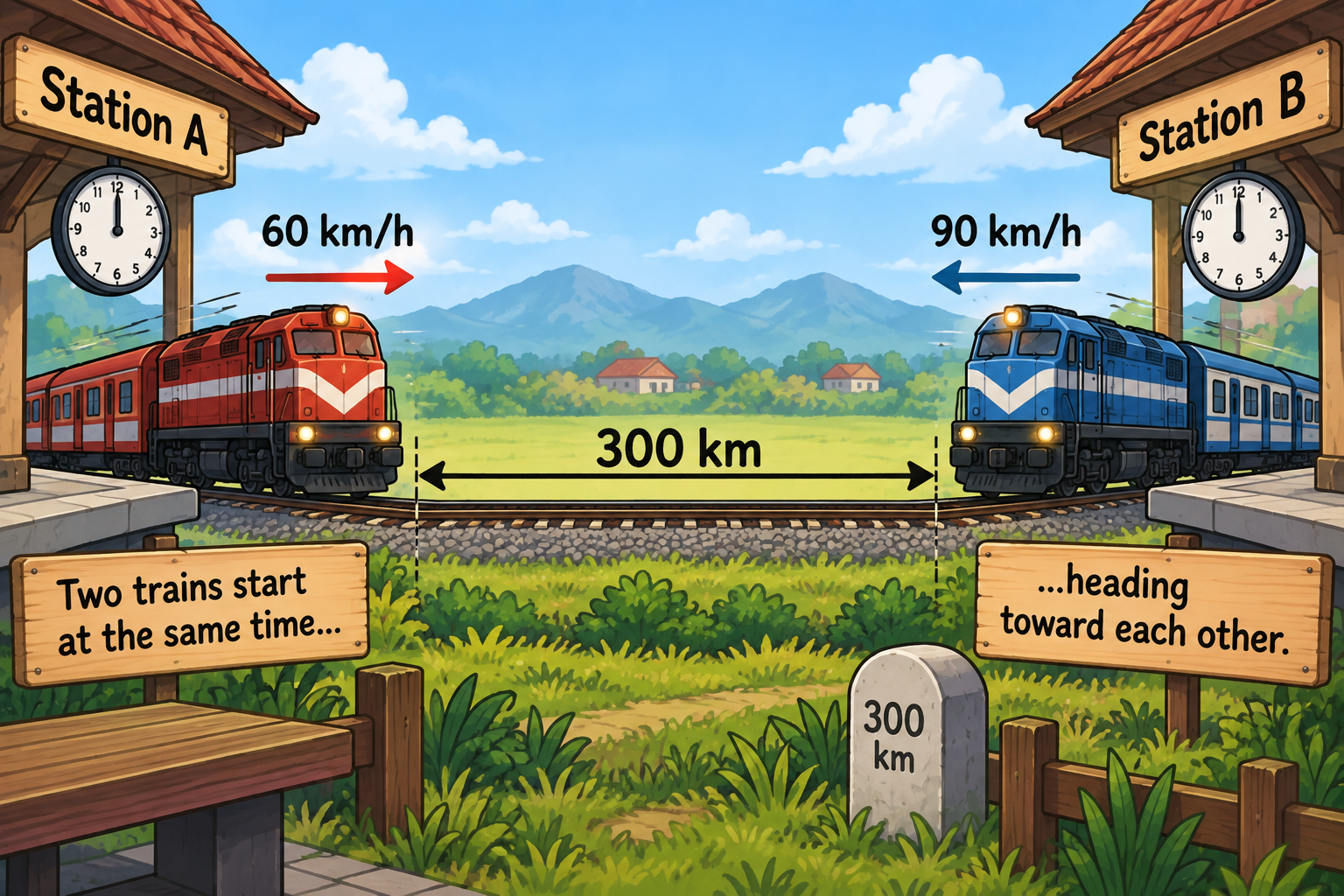 The Meeting Trains Puzzle