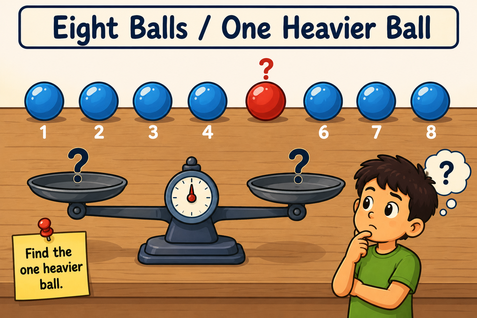 Nine Balls: One Heavier