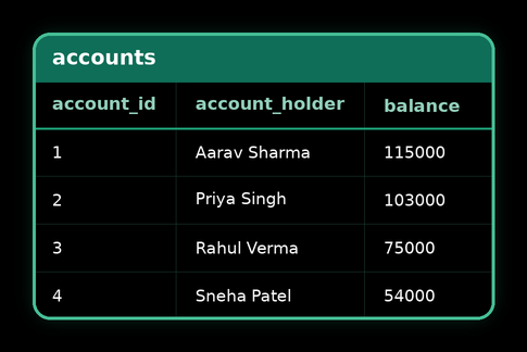 Transactions (COMMIT / ROLLBACK) — result 1
